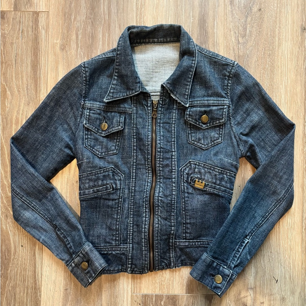 Vintage Moto Jean Jacket